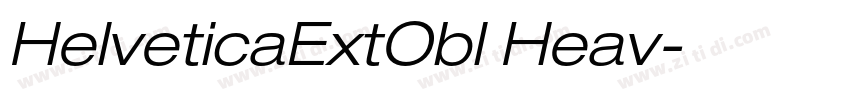 HelveticaExtObl Heav字体转换